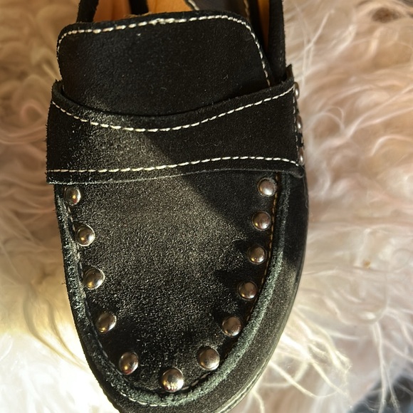 Black suede platform clog by DANIBLACK Size 6 1/2 M - Picture 5 of 8